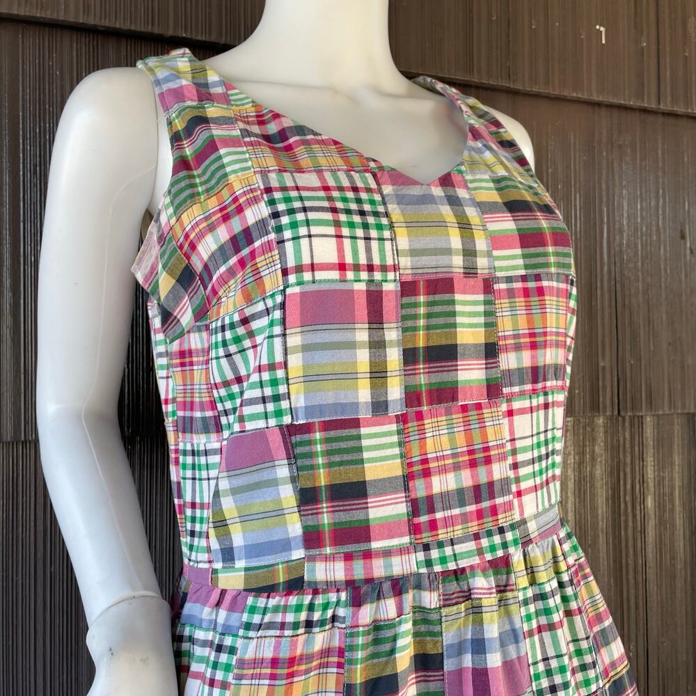 Ll Bean Cotton Patchwork Madras Multicolor Y2k Pr… - image 5